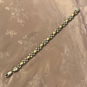 Sterling silver two-tone bracelet